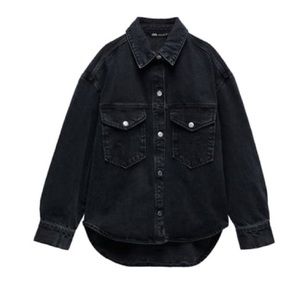 Zara oversized denim shacket